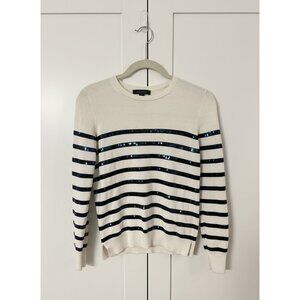 ANN TAYLOR Lightweight Sequin Stripe Sweater‎ - Size Small